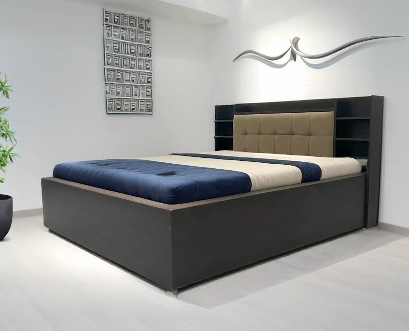 raywud ZenRest Engineered Wood King Box Bed  (Finish Color - Wenge, Delivery Condition - Knock Down)